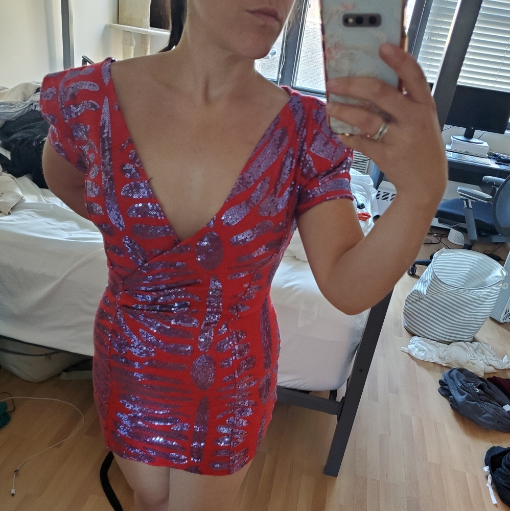 Sequined,  festive cocktail dress (Black Label)